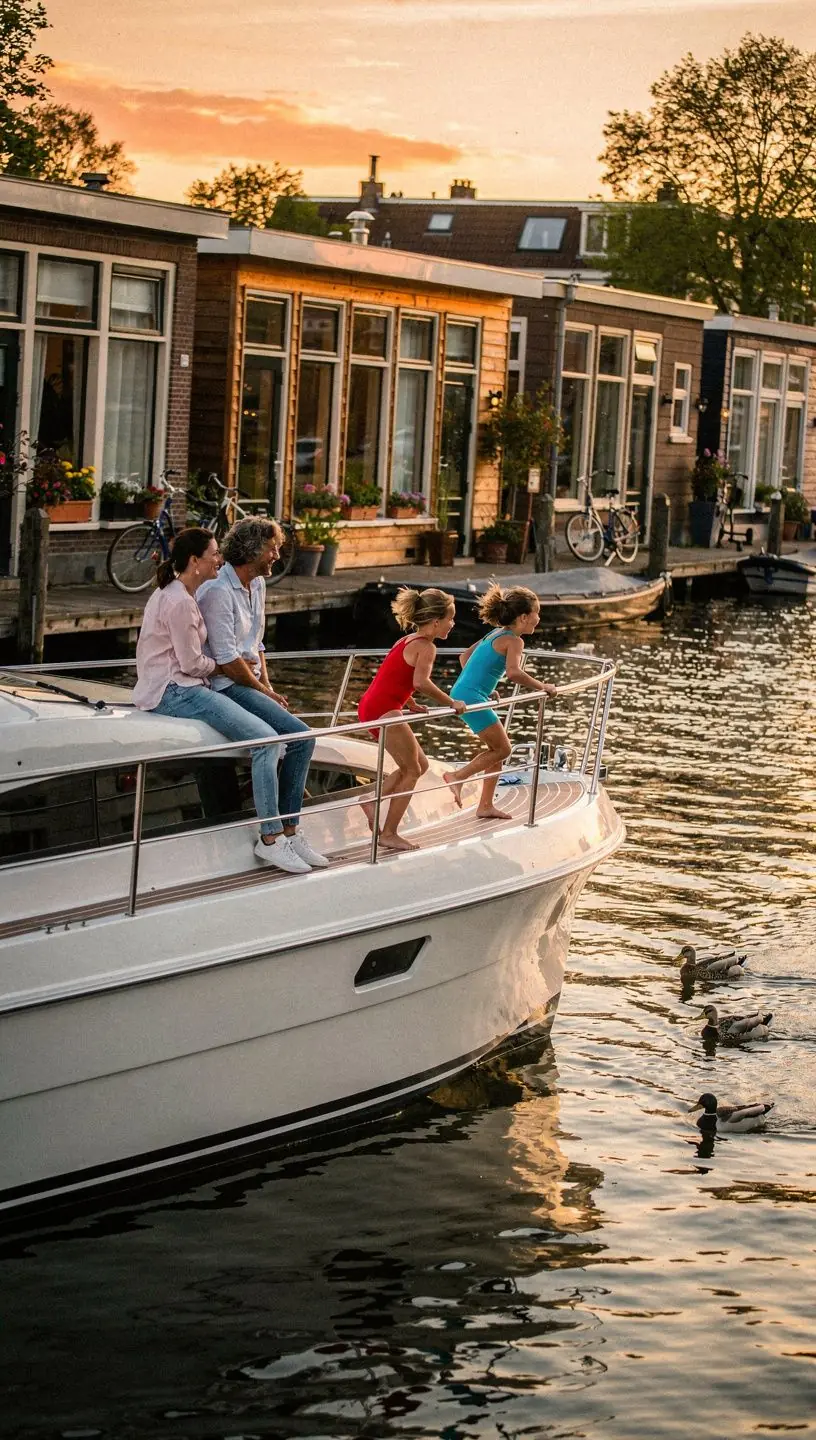 Gasten die genieten van een gastronomische maaltijd aan boord van een luxe jacht.